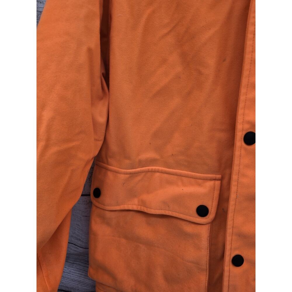 Mossy Oak Hooded Jacket Blaze Orange Hunting Outdoor Zip Up Men's Size Small - Picture 3 of 11